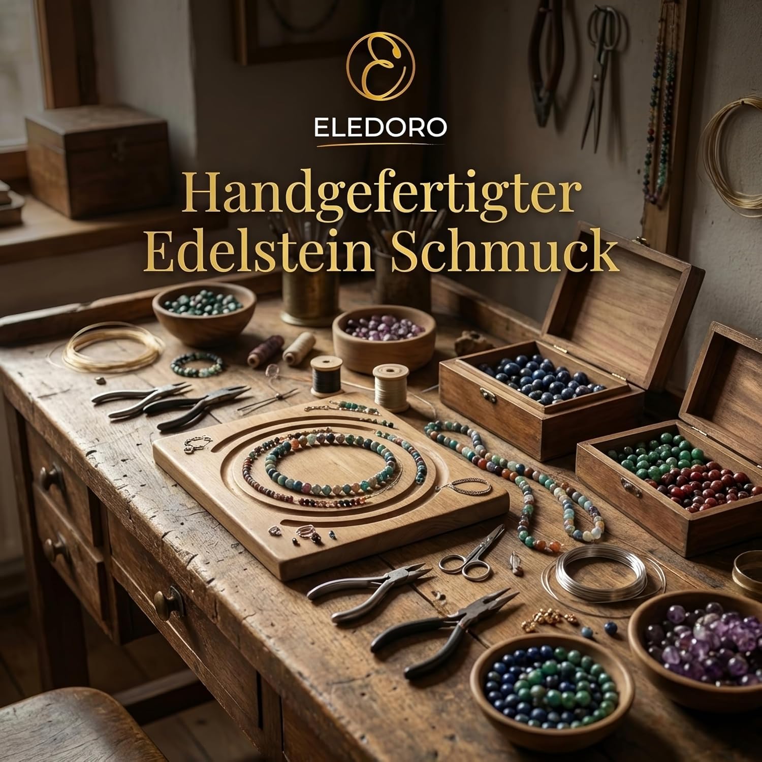 Thumbnail 4 de ELEDORO Chakra Armband 8 mm – Handgefertigt in Deutschland
