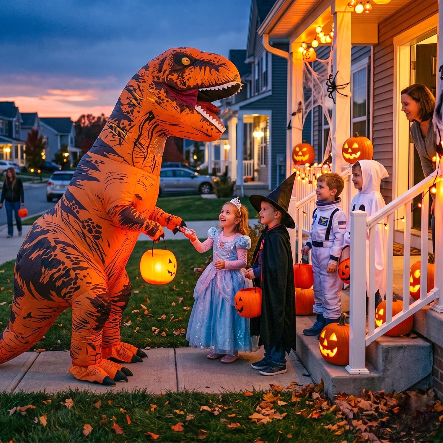 Detalle de Rysotowy Inflatable T-Rex Dinosaur Costume for Adults with Clear Viewing Window