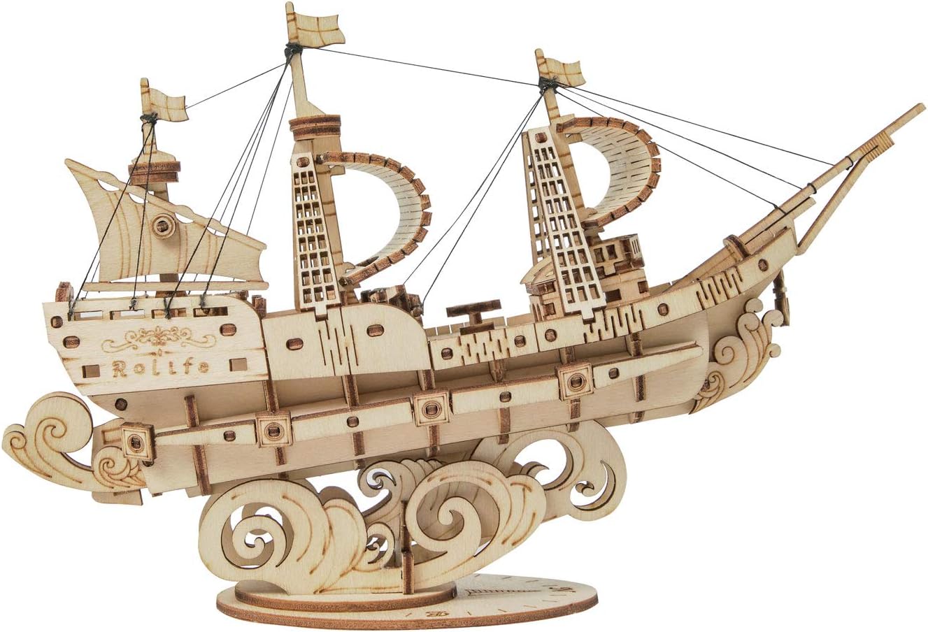Detalle de Rolife Bateau à Voile Puzzle 3D en bois TG305, maquette à construire pour adultes (modélisme & décoration)