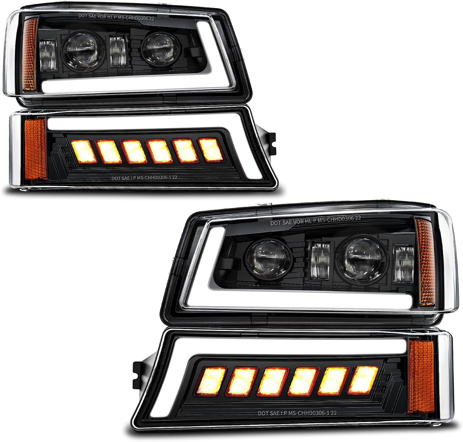 Detalle de Z-OFFROAD LED Headlight Assembly DOT Approved with DRL & Turn Signal for 2003-2006 Chevy Silverado/Avalanche