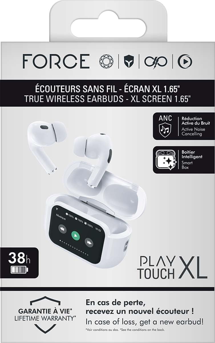 Thumbnail 3 de Force Power Play Touch XL Auricolari True Wireless ANC touch 1,65” in-ear bianco