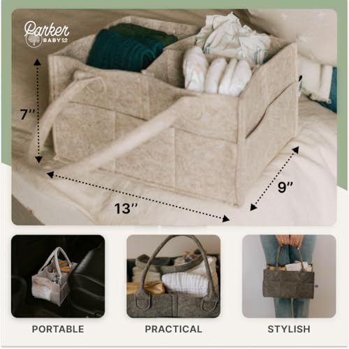 Thumbnail 3 de Parker Baby Diaper Caddy Oatmeal organizer for diapers