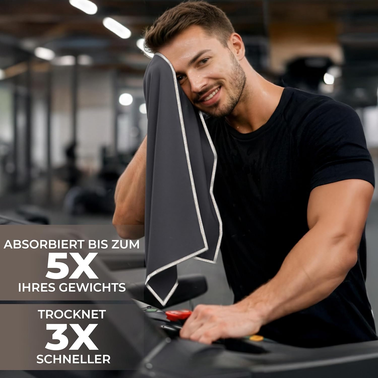 Thumbnail 6 de ZENACROSS ZENACROSS Sporthandtuch 5er-Set 40 x 77 cm