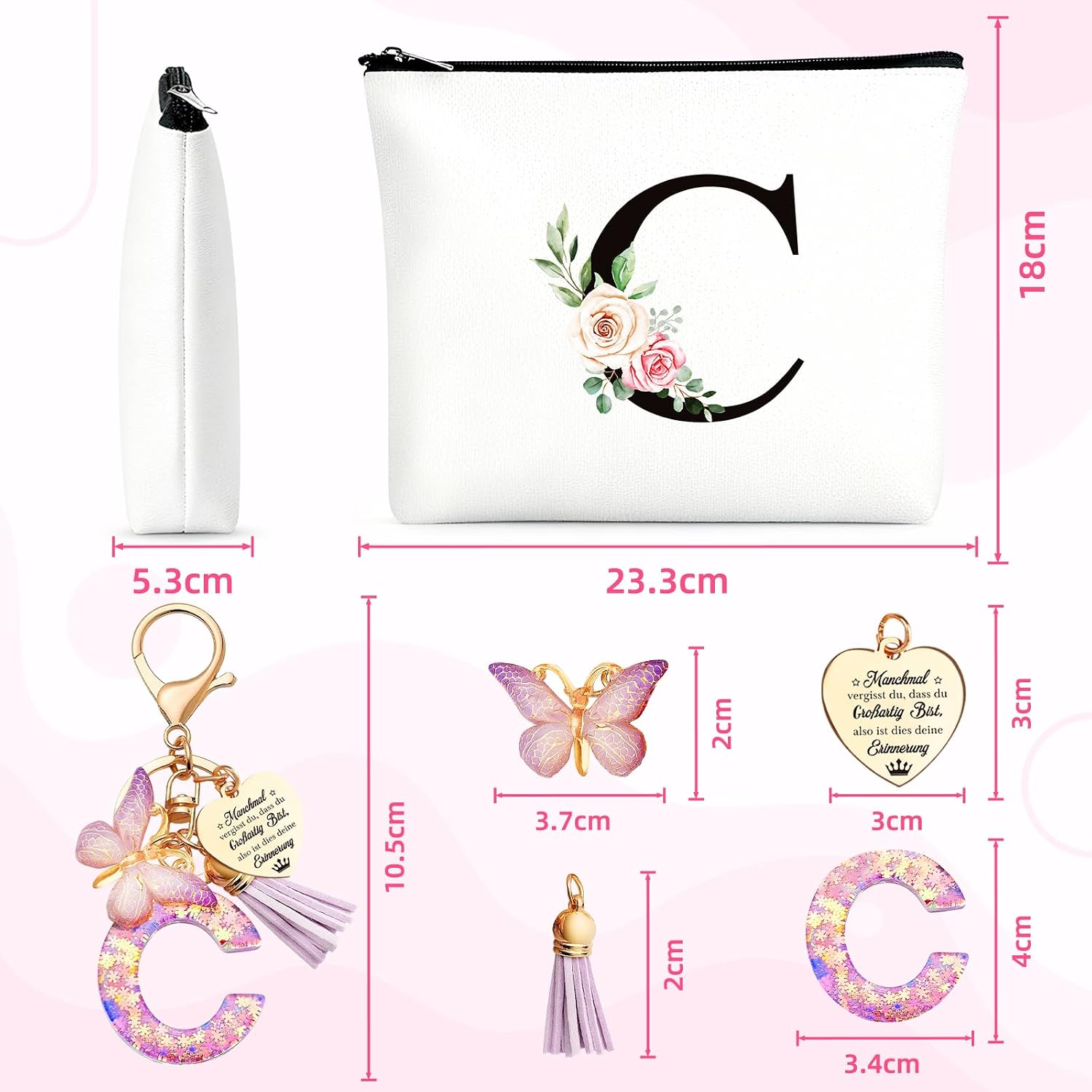 Thumbnail 1 de TUZELIYA Personalisierte Buchstaben C Kosmetiktasche – Geschenkidee für Frauen