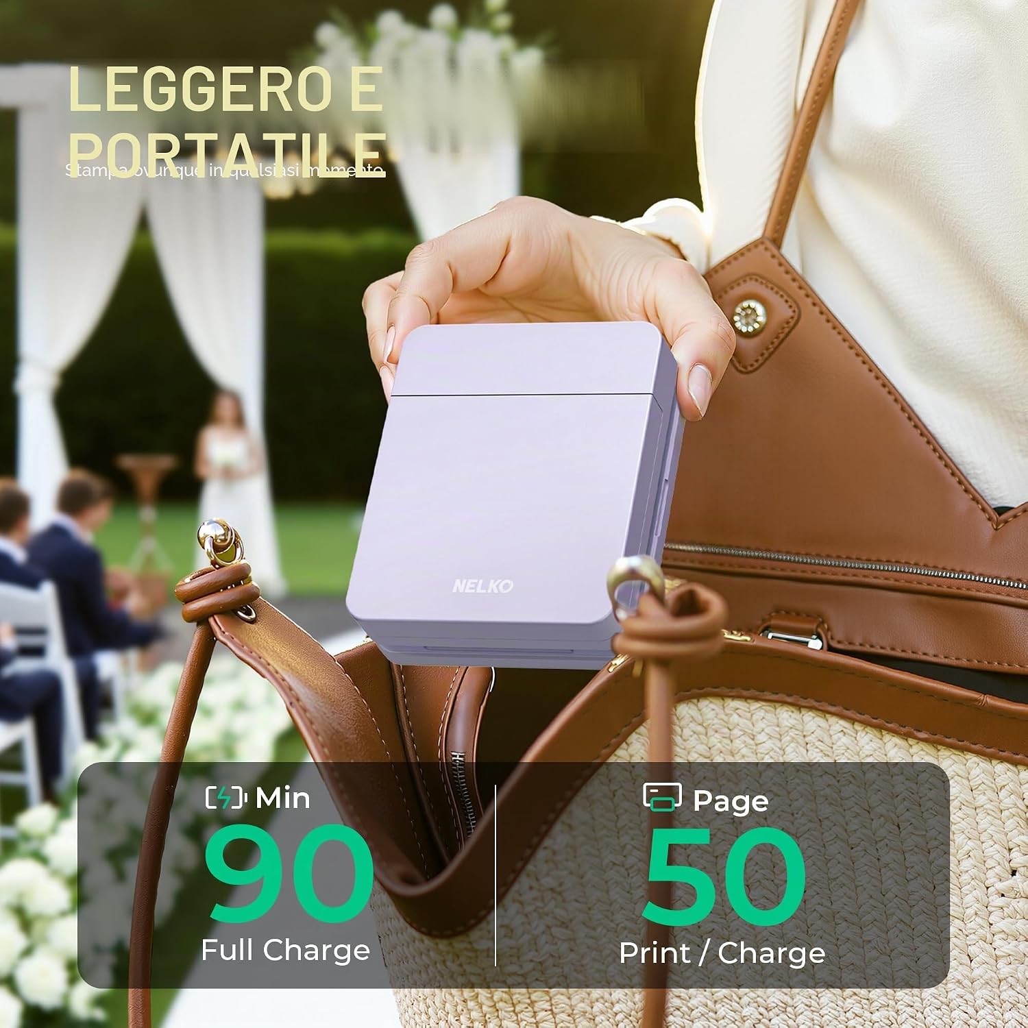 Detalle de Nelko PP01: stampante fotografica portatile con 100 fogli inclusi