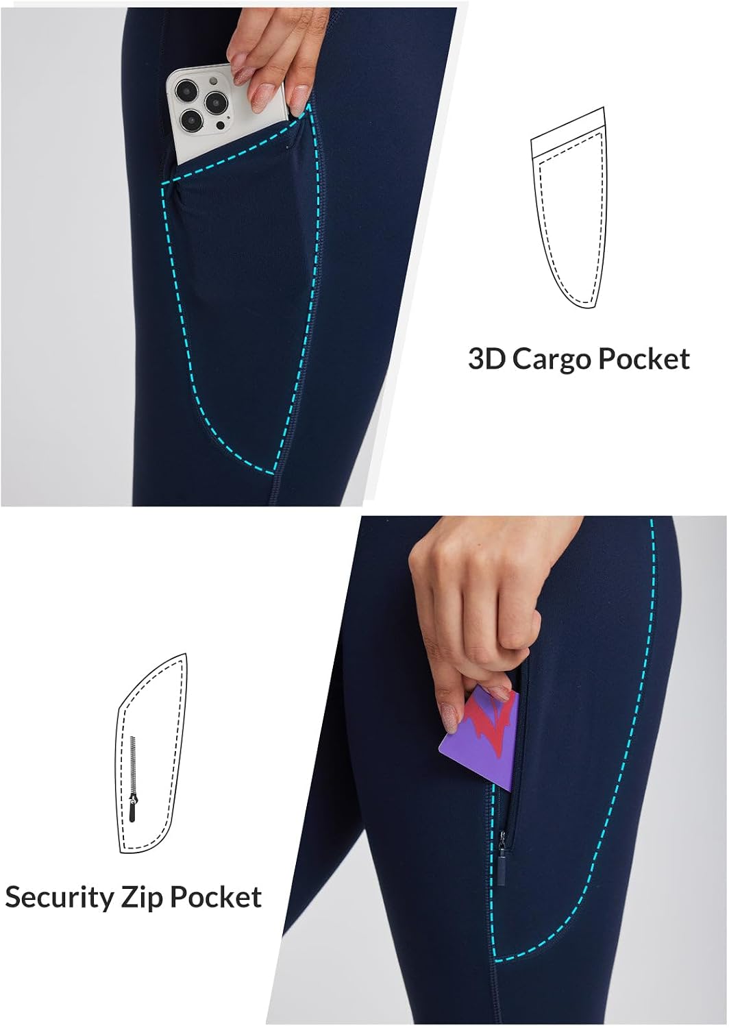 Detalle de Walking hiking leggings with 3 pockets