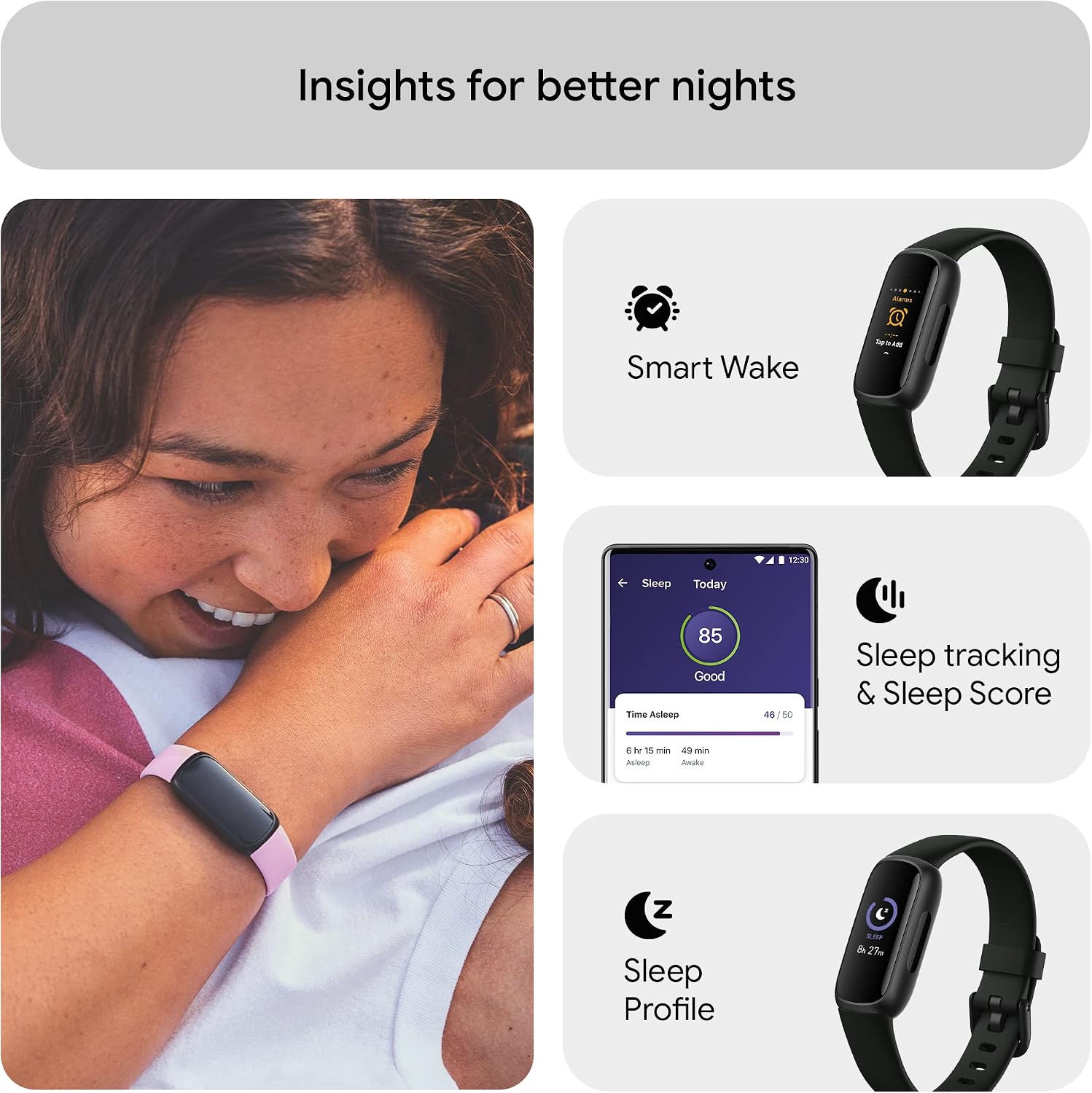 Detalle de Fitbit Inspire 3 Health and Fitness Tracker