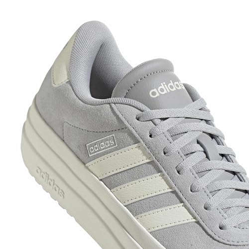 Thumbnail 6 de adidas VL Court Bold, baskets femme en cuir gris et blanc, 38 EU