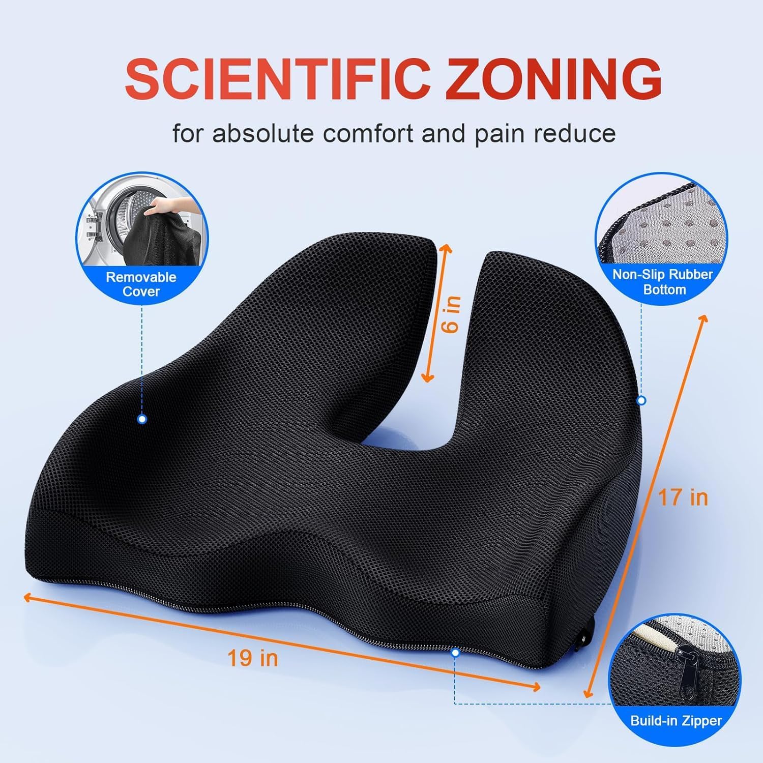 Thumbnail 3 de Benazcap X Large memory foam seat cushion