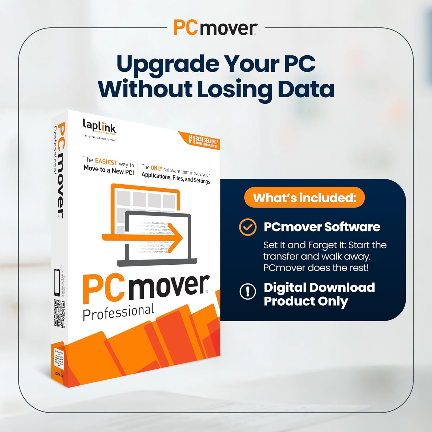 Detalle 2 de Laplink PCmover Professional – Instant Download, 2 Uses, Migrate Apps, Files & Settings