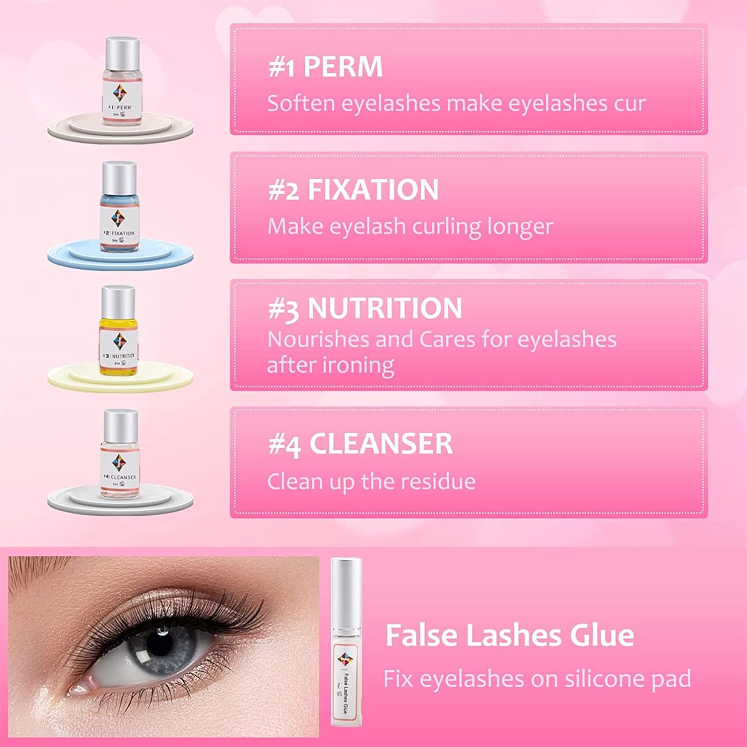 Detalle de Bestauty Kit Laminazione Ciglia – Kit professionale semipermanente per ciglia