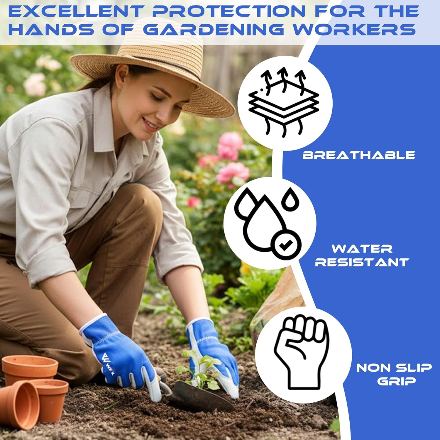 Thumbnail 3 de WFX Guantes de jardinería cuero L