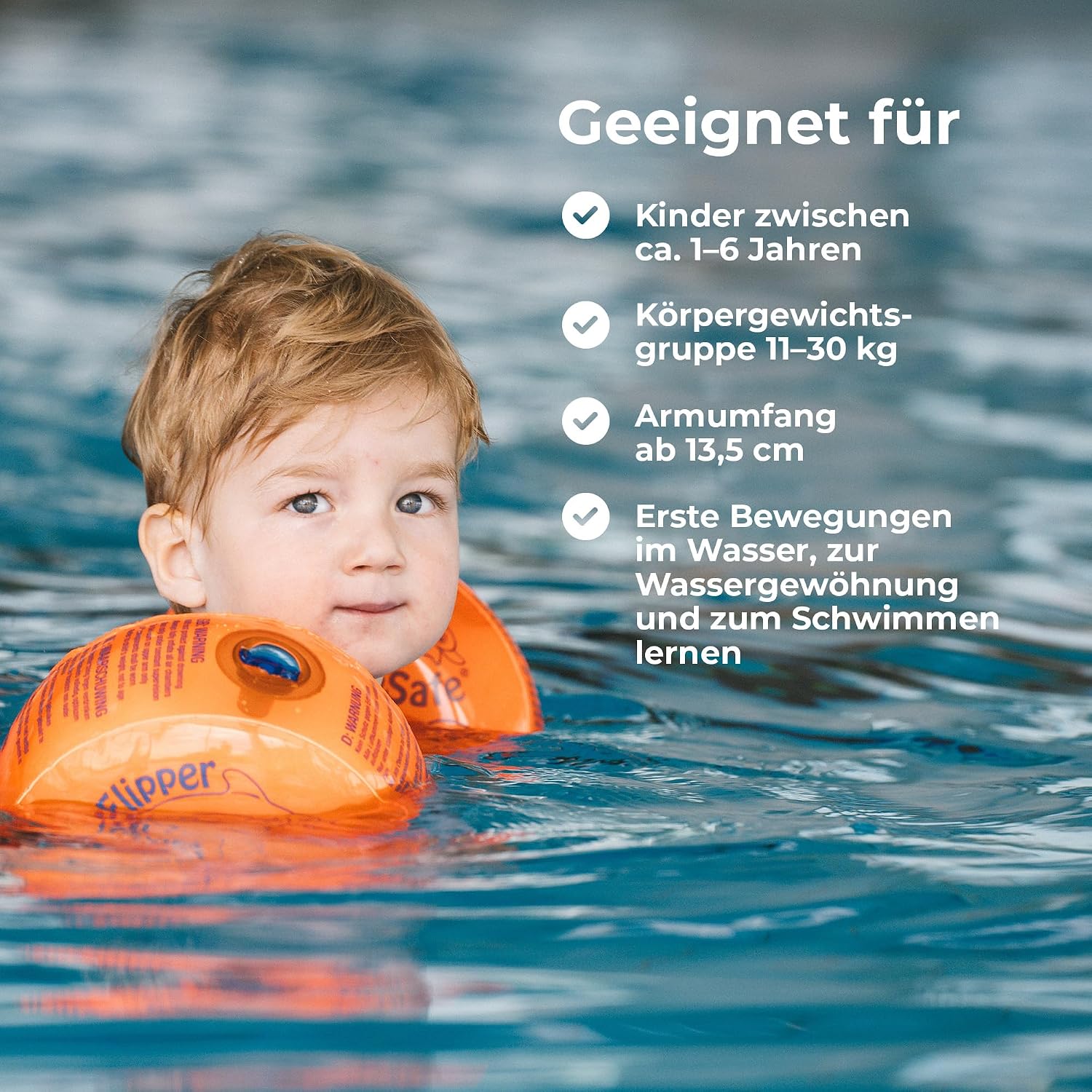 Thumbnail 2 de Flipper Swimsafe 1010 – Schwimmflügel für Babys ab 12 Monaten (Orange)