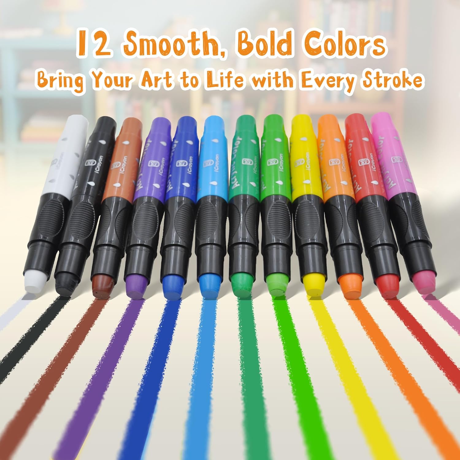 Thumbnail 5 de iCrayon 12 Colors Washable Twist Crayons for Toddlers