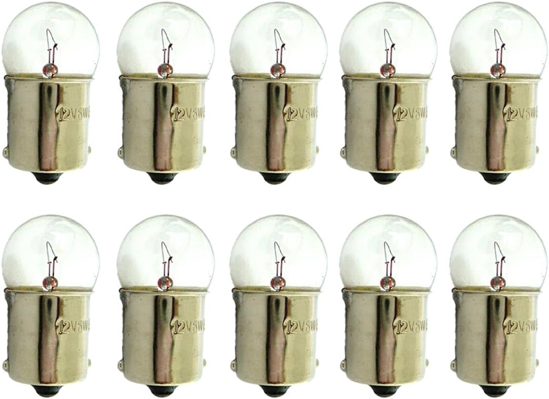 Detalle de CARALL 10 Pezzi Lampadine Alogene T10 W5W 12V 5W: kit di ricambio affidabile per auto e moto
