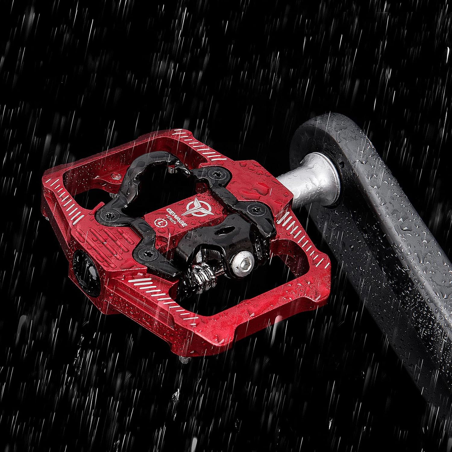 Thumbnail 3 de GEWAGE pedali per bicicletta SPD doppio lato con piattaforma antiscivolo e 9/16”