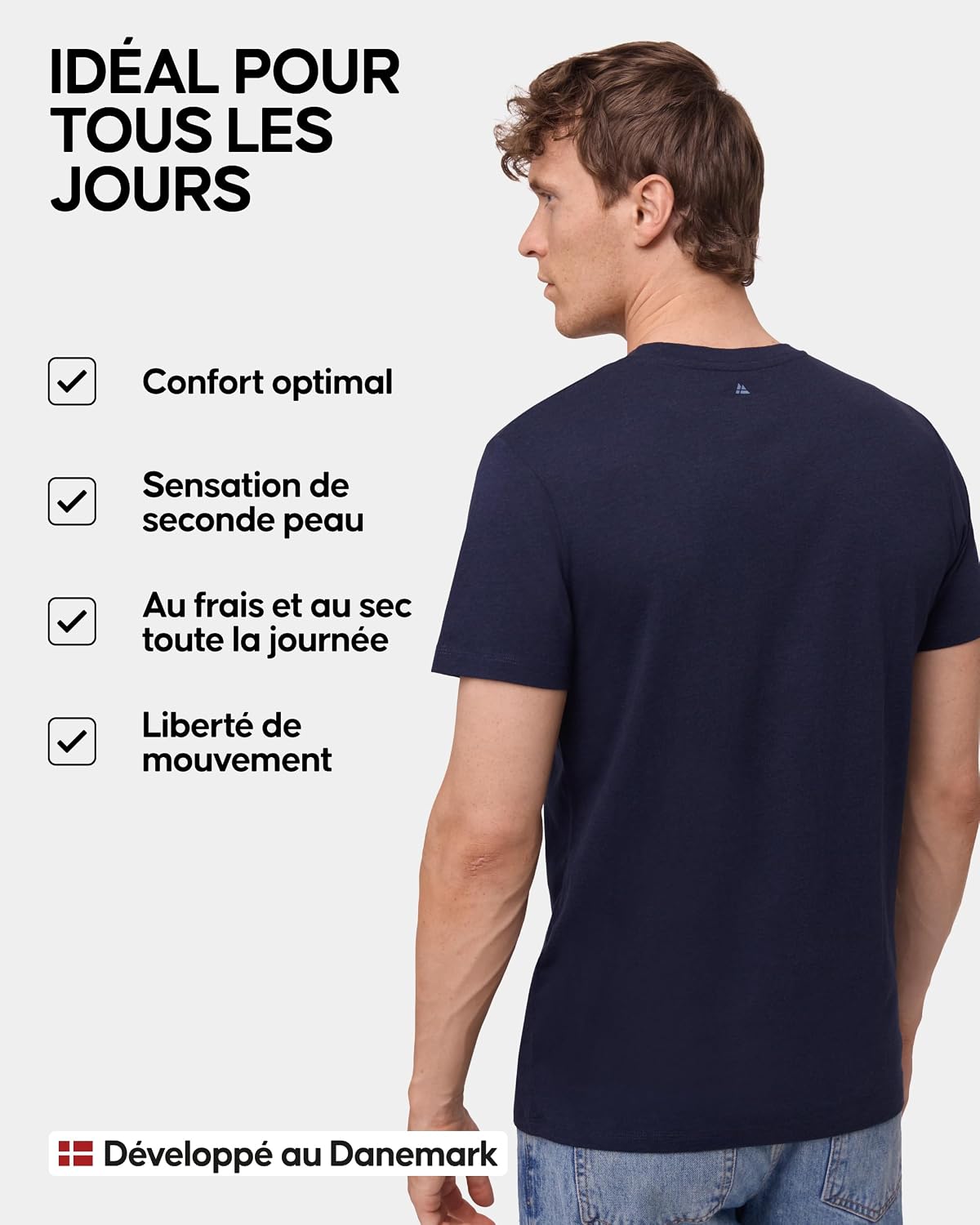 Detalle 1 de DANISH ENDURANCE T-Shirts Coton Bio Col V
