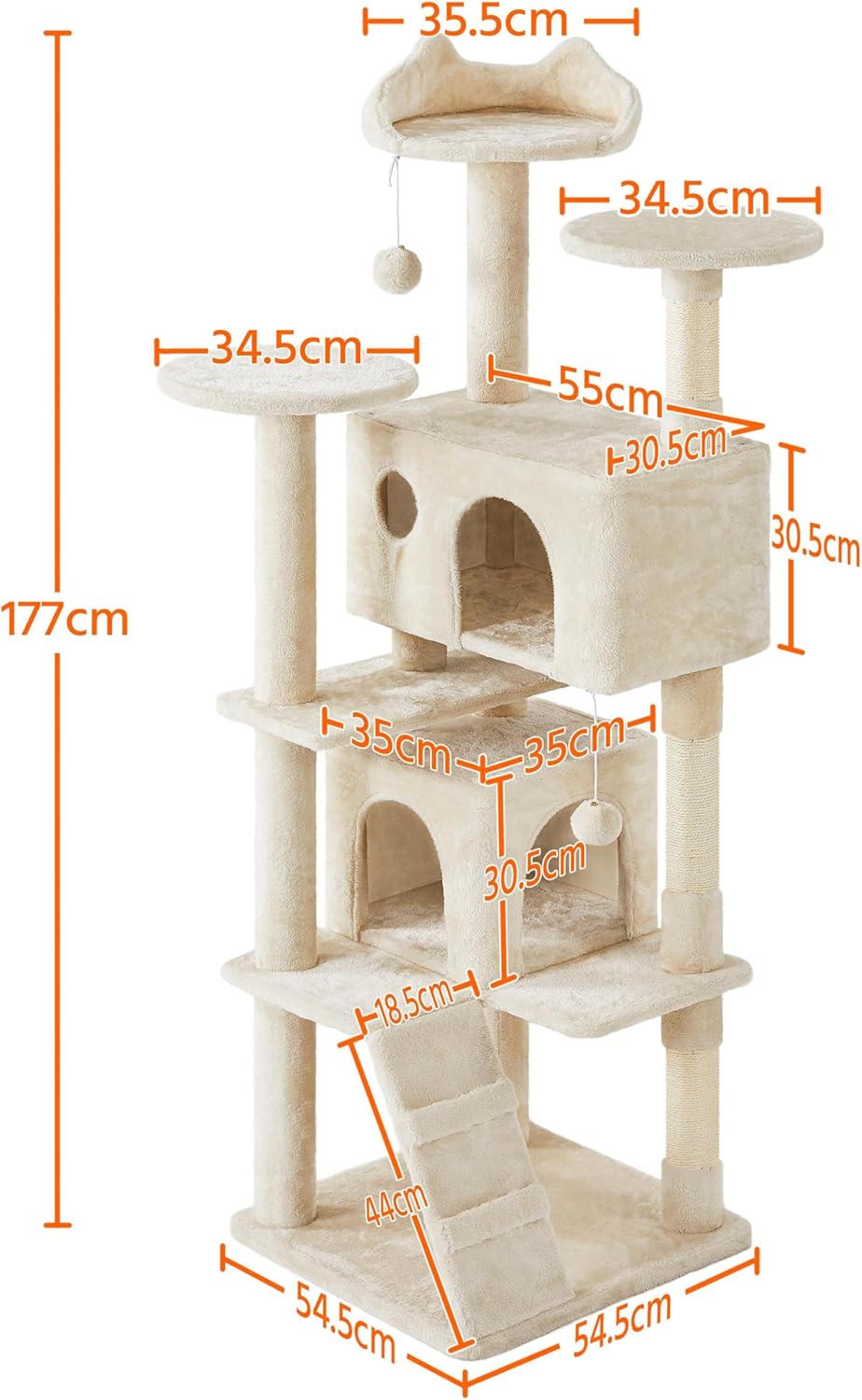 Thumbnail 2 de Yaheetech Kratzbaum 178 cm groß 🐱