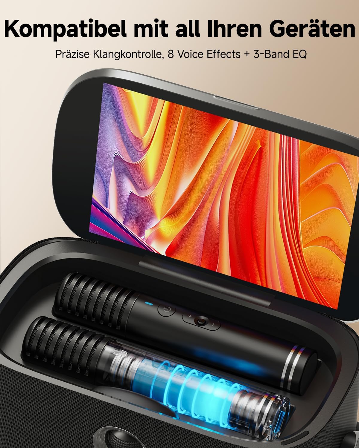 Thumbnail 4 de Ikarao Shell S2 Karaoke-Maschine: Komplettsystem mit Textanzeige, 140 W, Bluetooth, HDMI inkl. KaraFun
