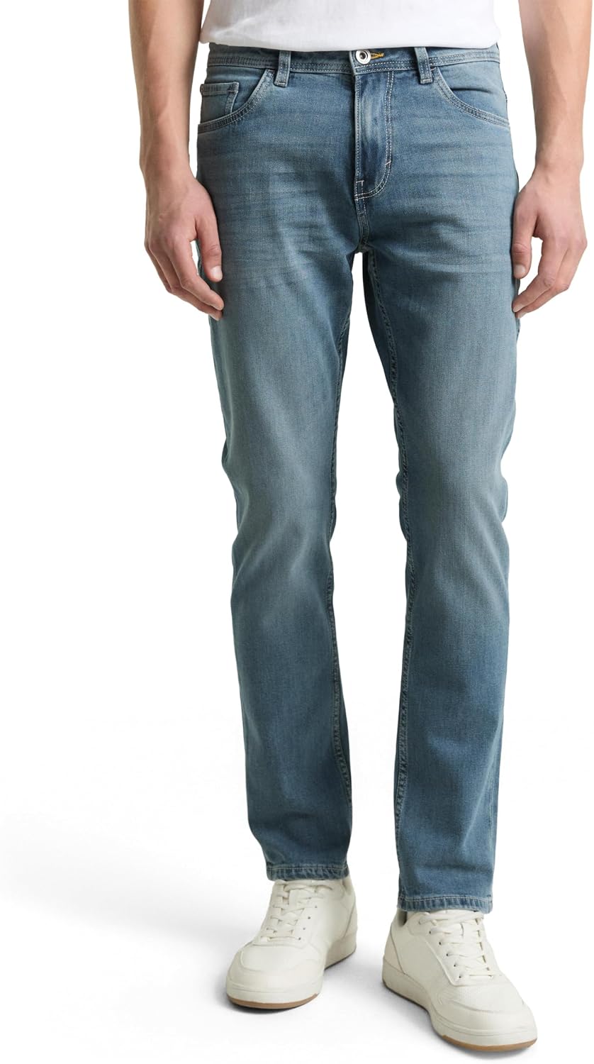 Detalle de TOM TAILOR Herren TTJOSH Regular Slim Jeans mit Stretch (Five-Pocket)