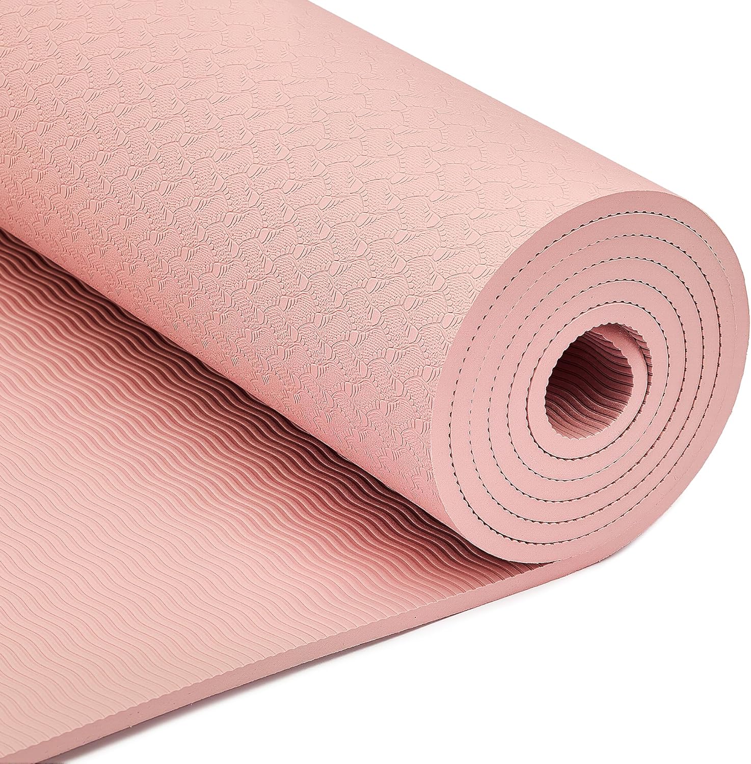 Detalle de Amazon Basics 1/4 Inch Thick TPE Exercise Yoga Mat with Carrying Strap