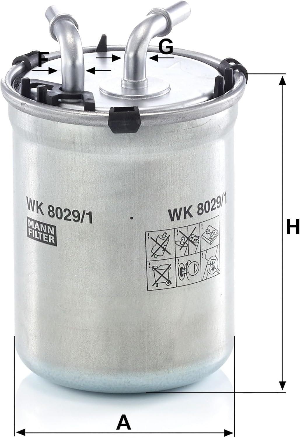 Detalle de MANN-FILTER WK 8029/1 Filtro carburante