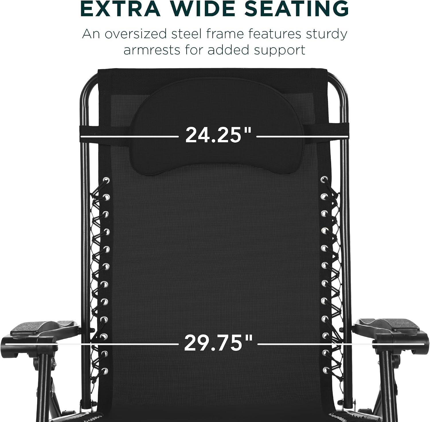 Detalle de Best Choice Products Zero Gravity Chair, 24-Inch Seat