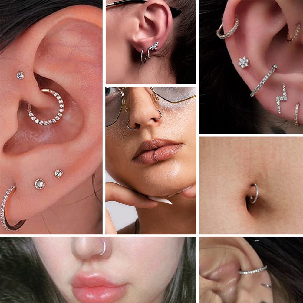Thumbnail 4 de OUFER 18G anneau nez 8 mm CZ inox 316L