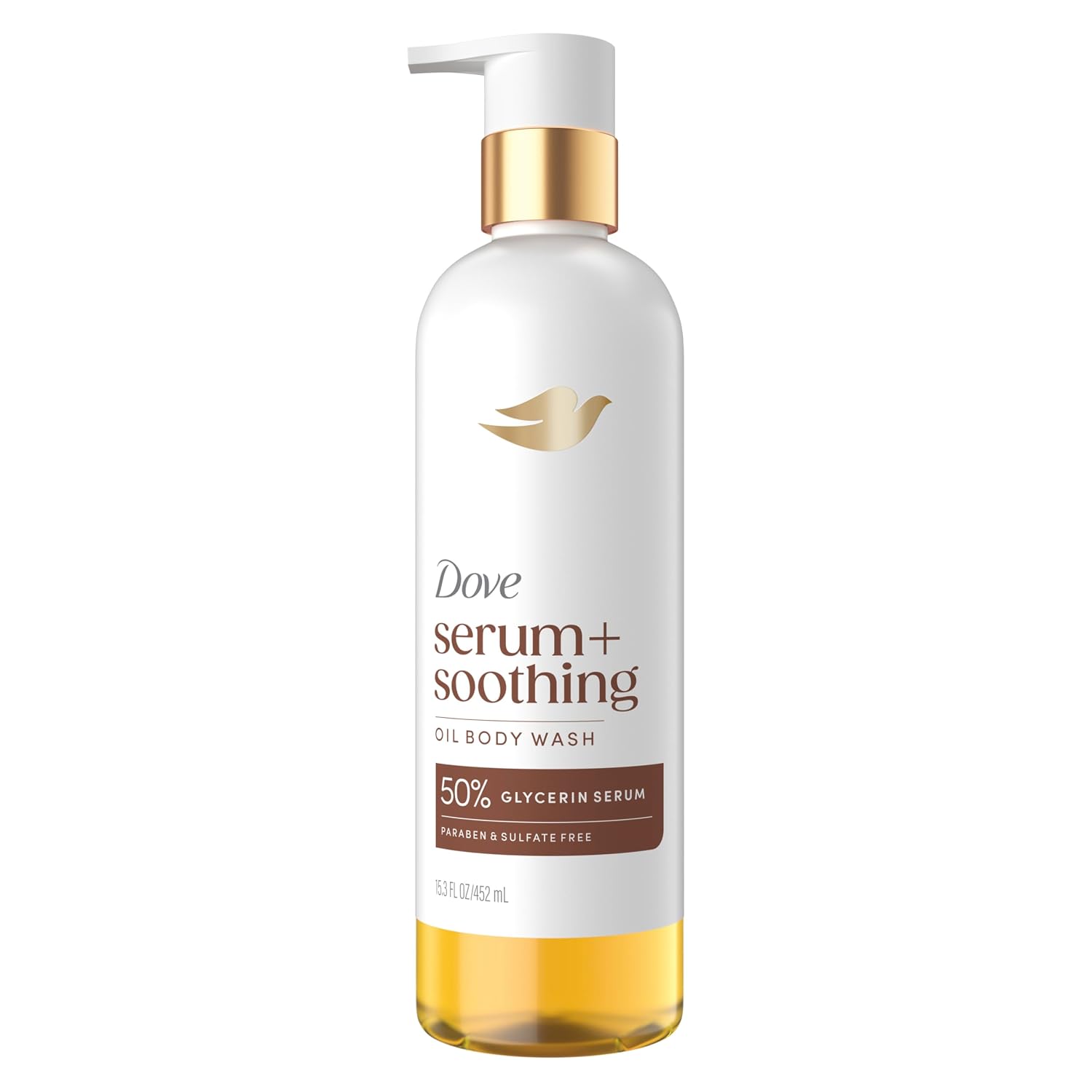Detalle de Dove Serum+ Soothing Oil Body Wash 011111061699, 50% Glycerin, 15.3 fl oz