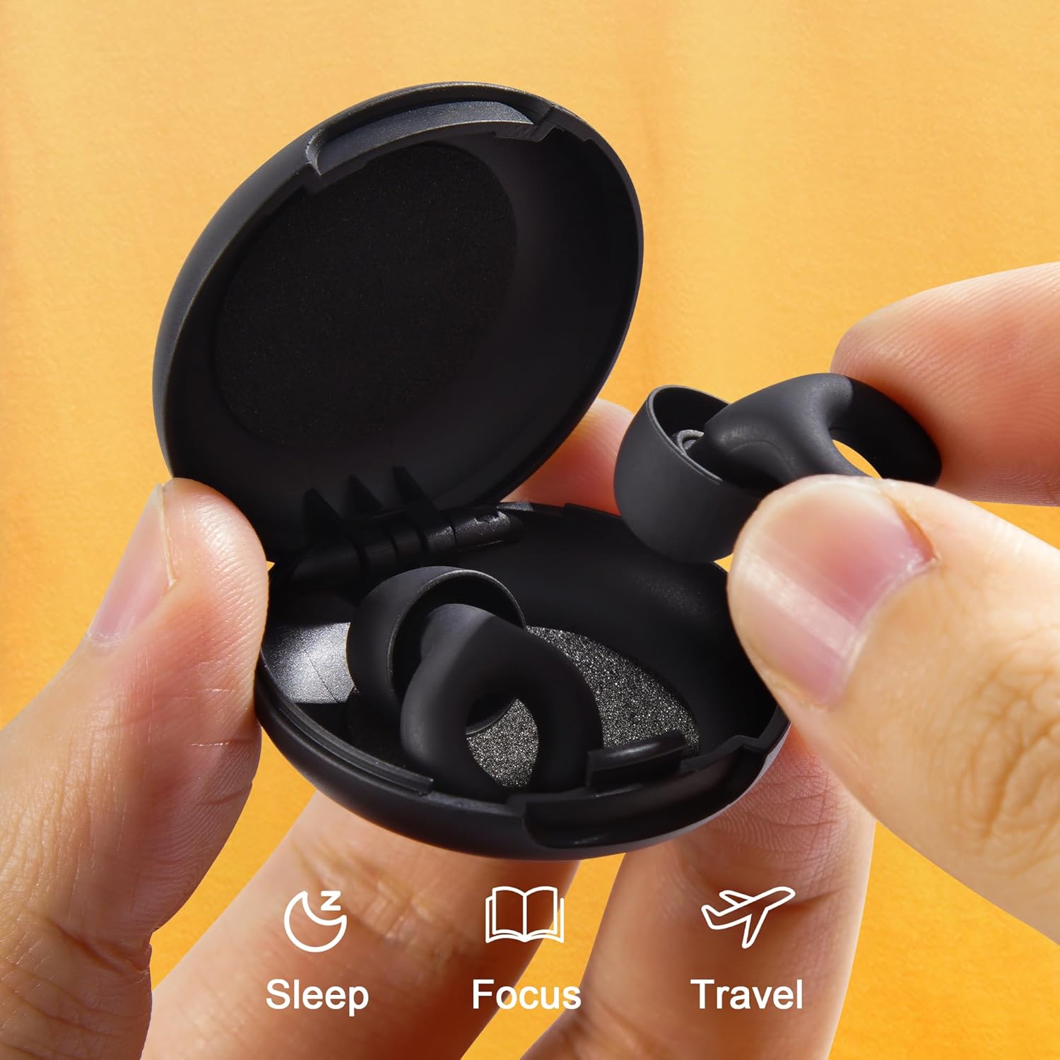Detalle de Bouchon d'oreille Sokzixx SkinFit — Isolation acoustique 35 dB, 4 tailles (XS/S/M/L) pour sommeil, voyage et concentration