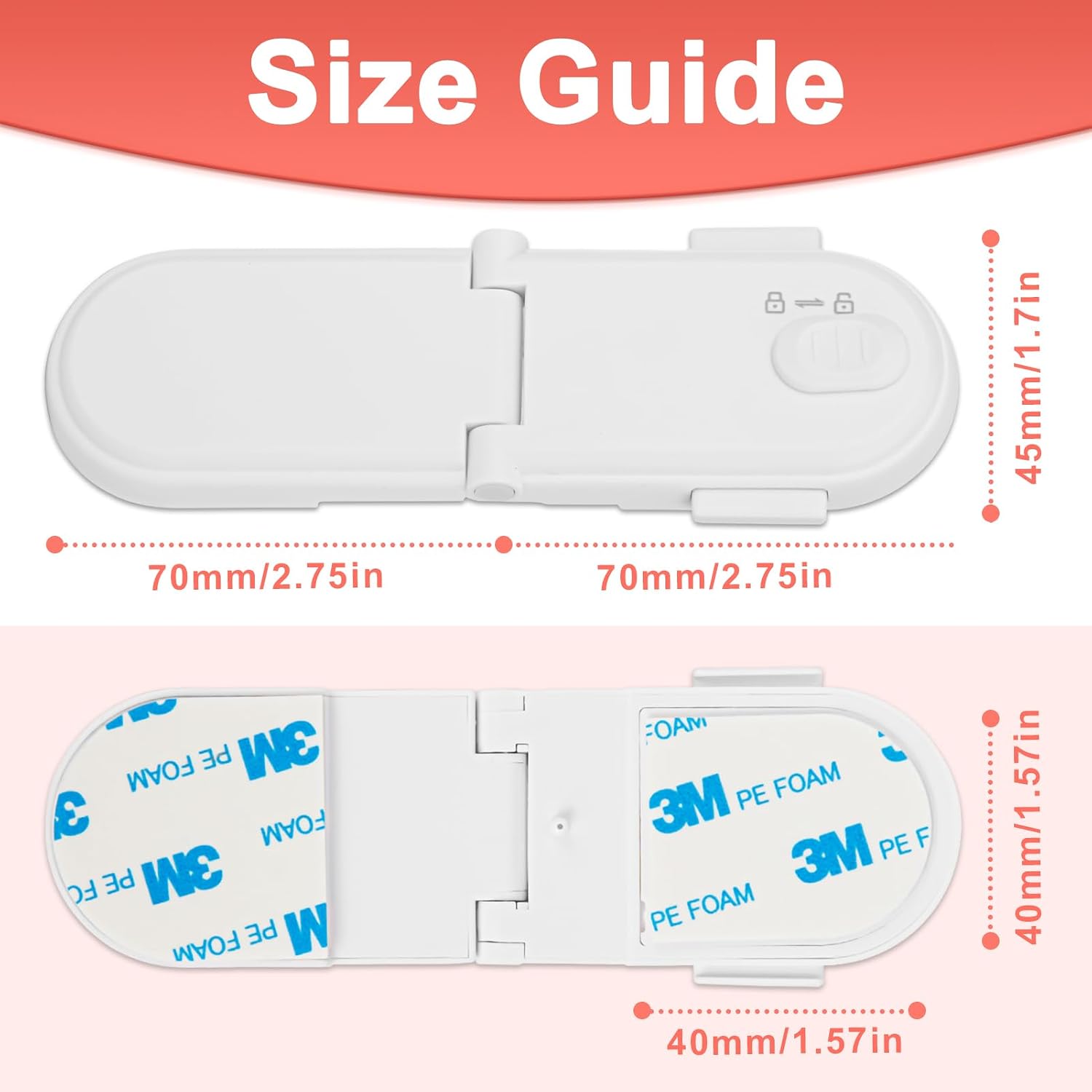 Thumbnail 4 de REDTRON Child Safety Cabinet Locks 4 pack 🧷