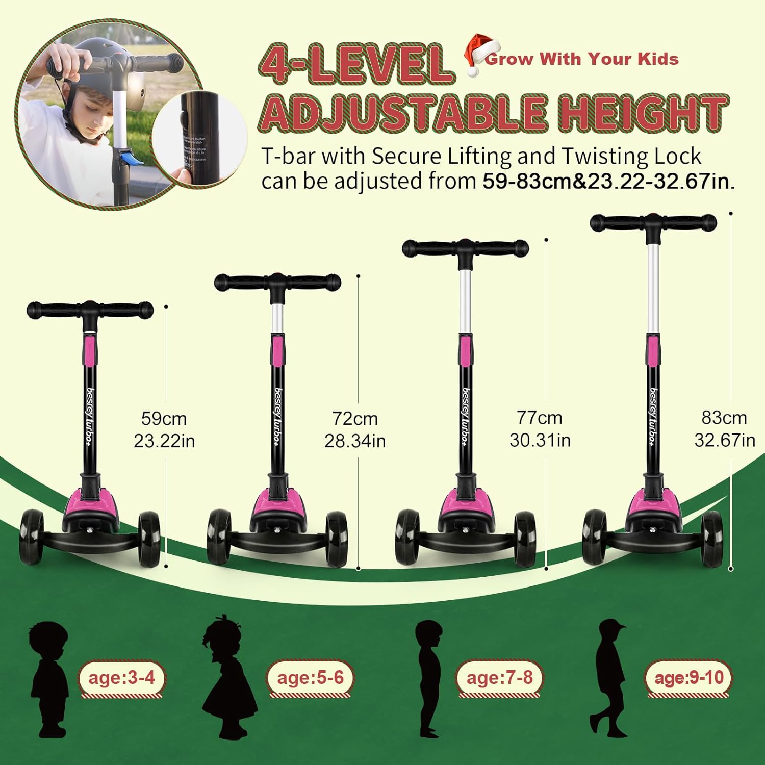 Thumbnail 1 de besrey Kinder-Scooter 3–8 Jahre 🛴