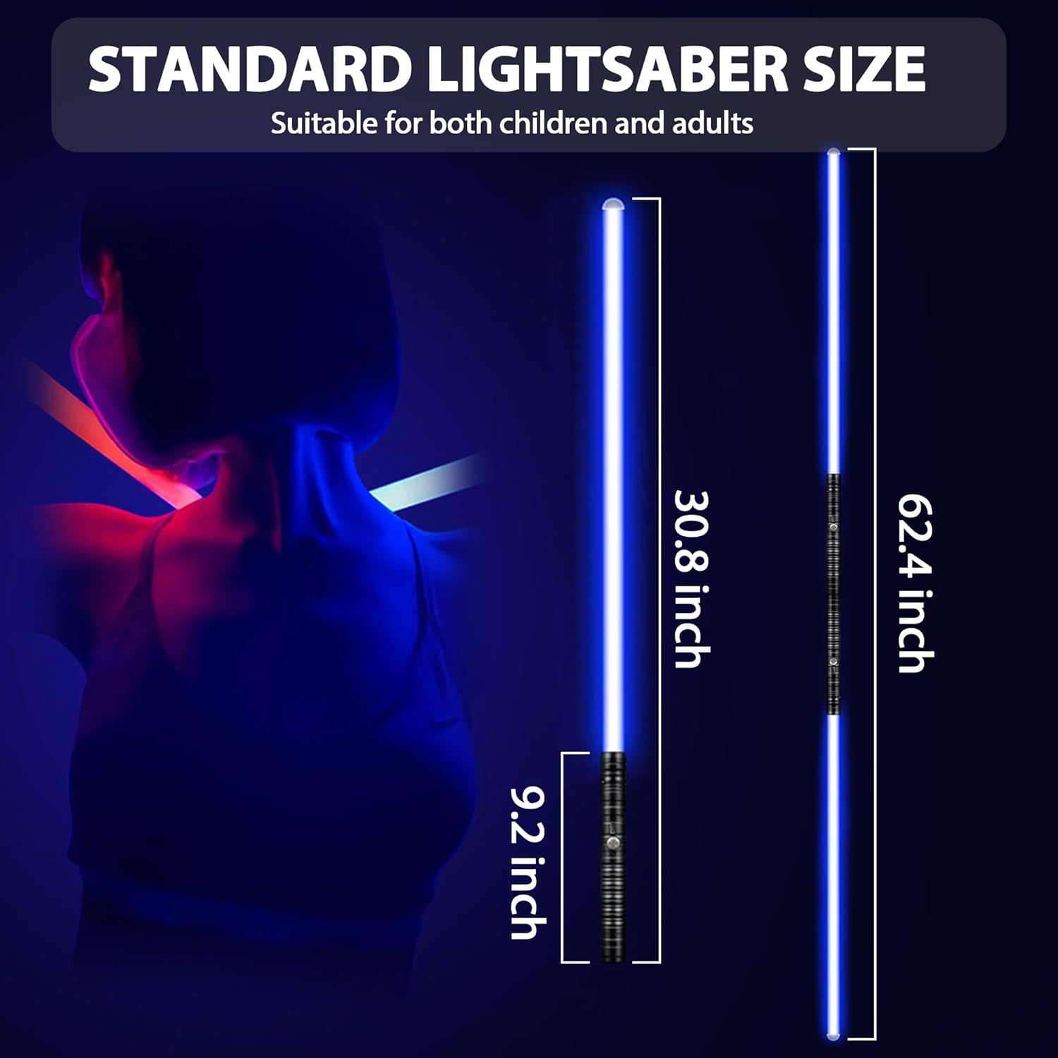 Thumbnail 5 de Oomyeh FX Sound Dueling Lightsaber with Alloy Handle (Type-C Rechargeable, 15 RGB Colors, 4 Modes)