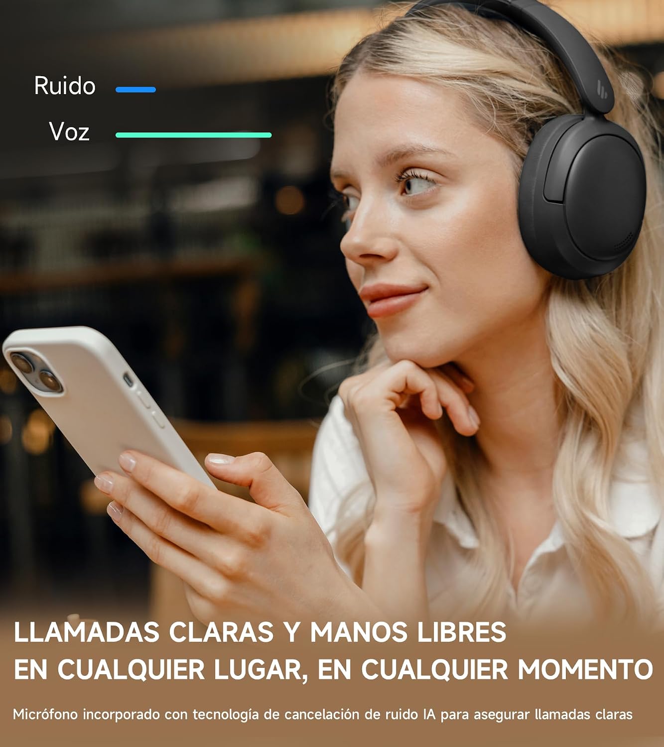 Detalle 2 de Edifier W800BT Pro Auriculares Bluetooth con Cancelación Activa