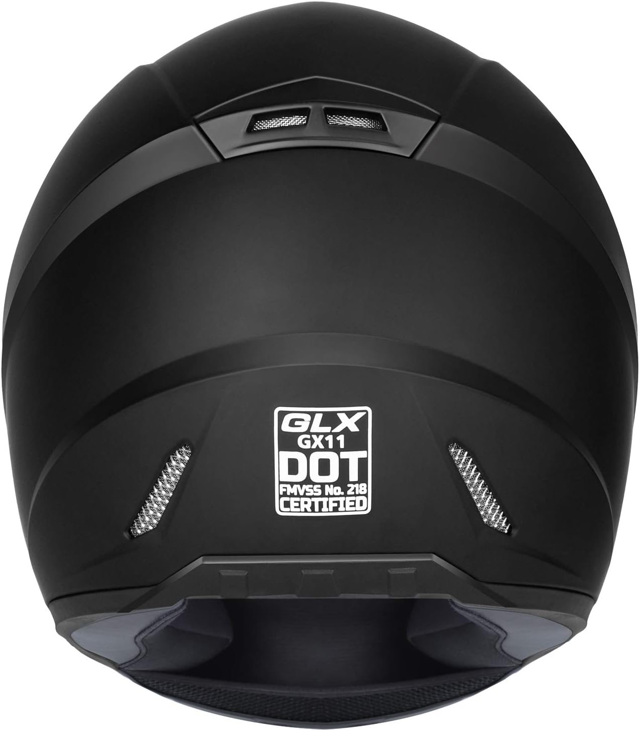 Thumbnail 3 de GLX GX11 Compact Motorcycle Helmet (Matte Black, Small) with Tinted Visor — DOT Approved Full-Face
