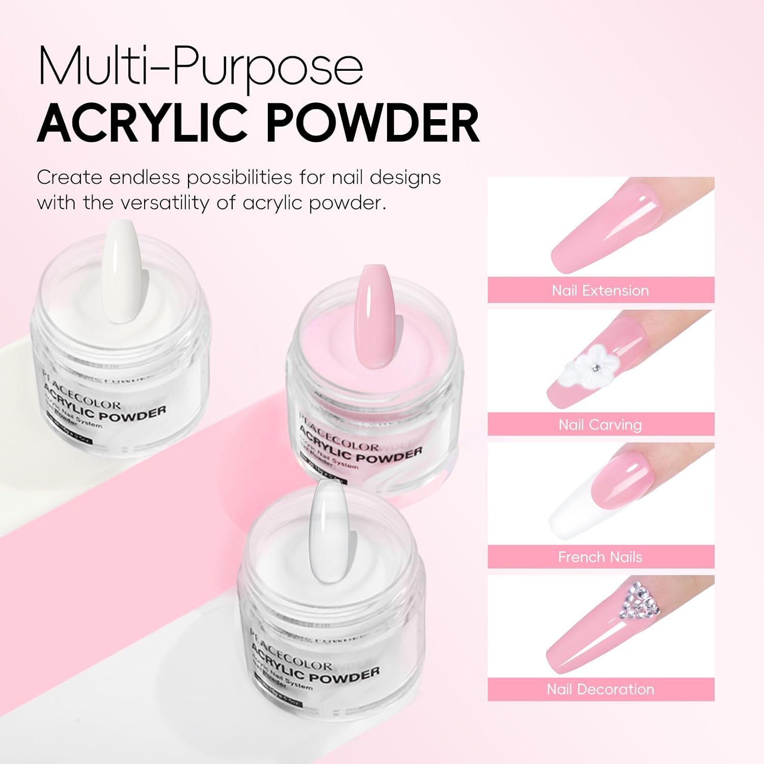 Detalle de Peacecolor Acrylic Nail Kit with 15g Powders