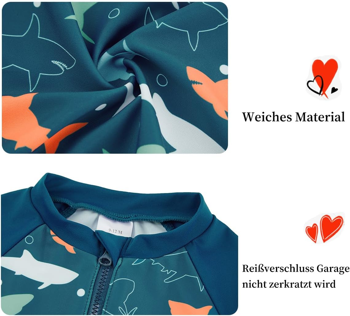 Thumbnail 3 de UMELOK Baby Badeanzug mit Sonnenhut UV Schutz (UPF 50+) für Baby Jungen