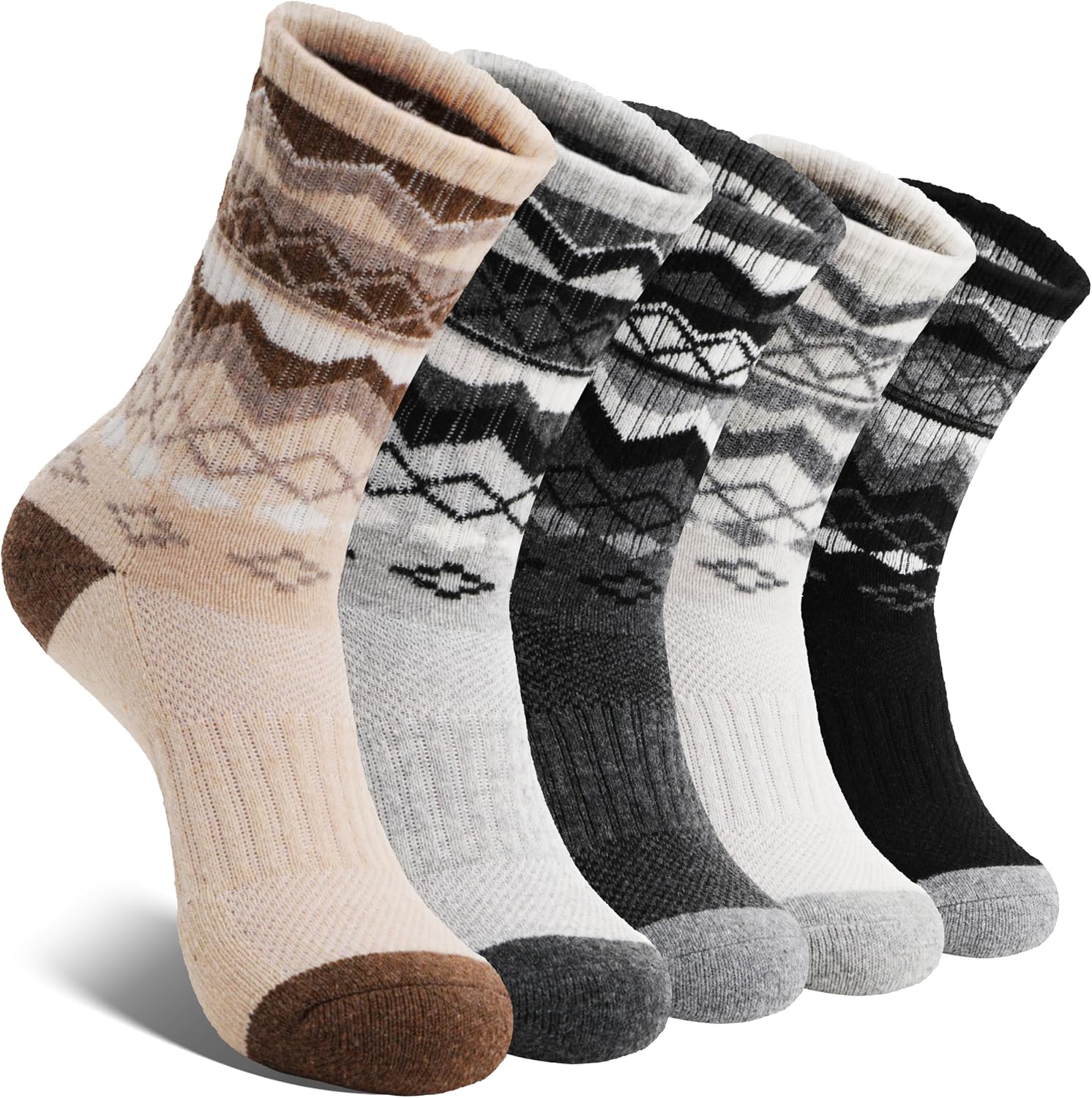 Thumbnail 6 de EBMORE Merino Wool Thermal Hiking Socks 5 pairs