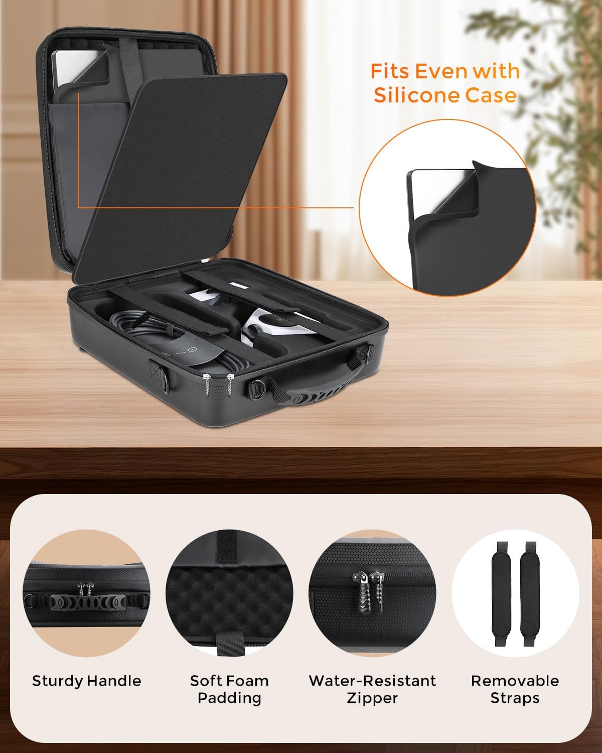 Detalle de Nexiview Starlink Mini Case: 3-in-1 Carry, Shock-Absorbing Protection, Waterproof Travel Case