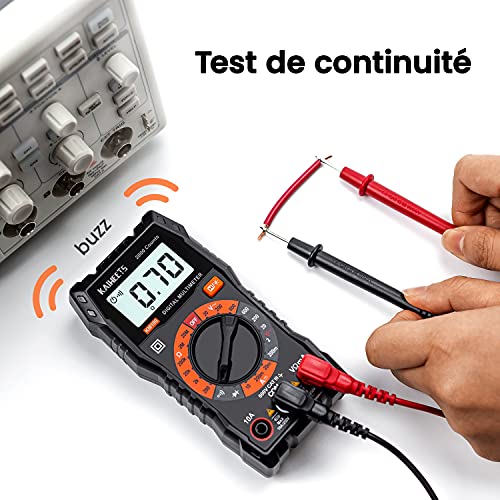 Detalle de KAIWEETS Multimètre Numérique 2000 Comptes – Testeur Électrique polyvalent
