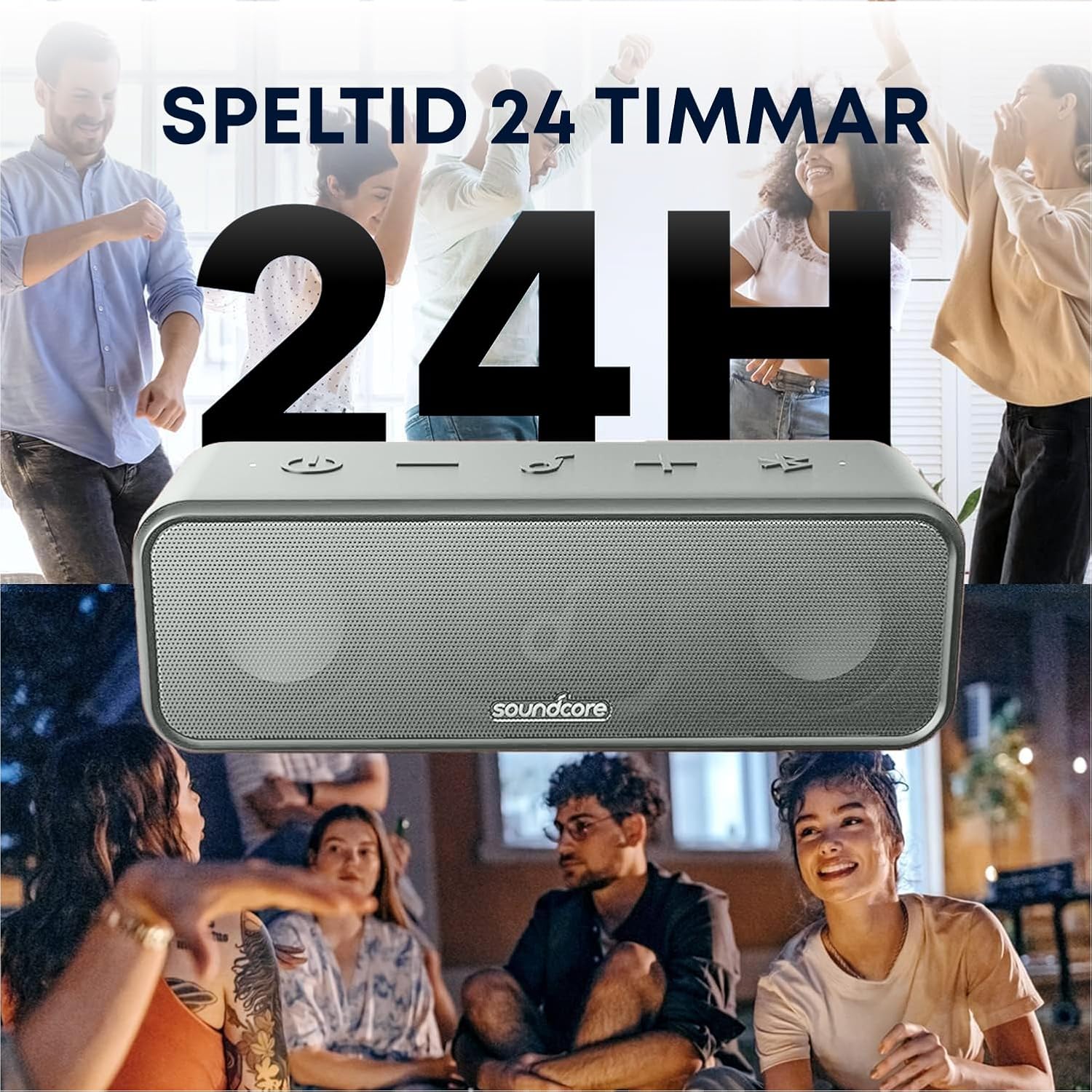Thumbnail 2 de Anker Soundcore 3 A3117 bärbar Bluetooth-högtalare med IPX7 och 24 timmars speltid