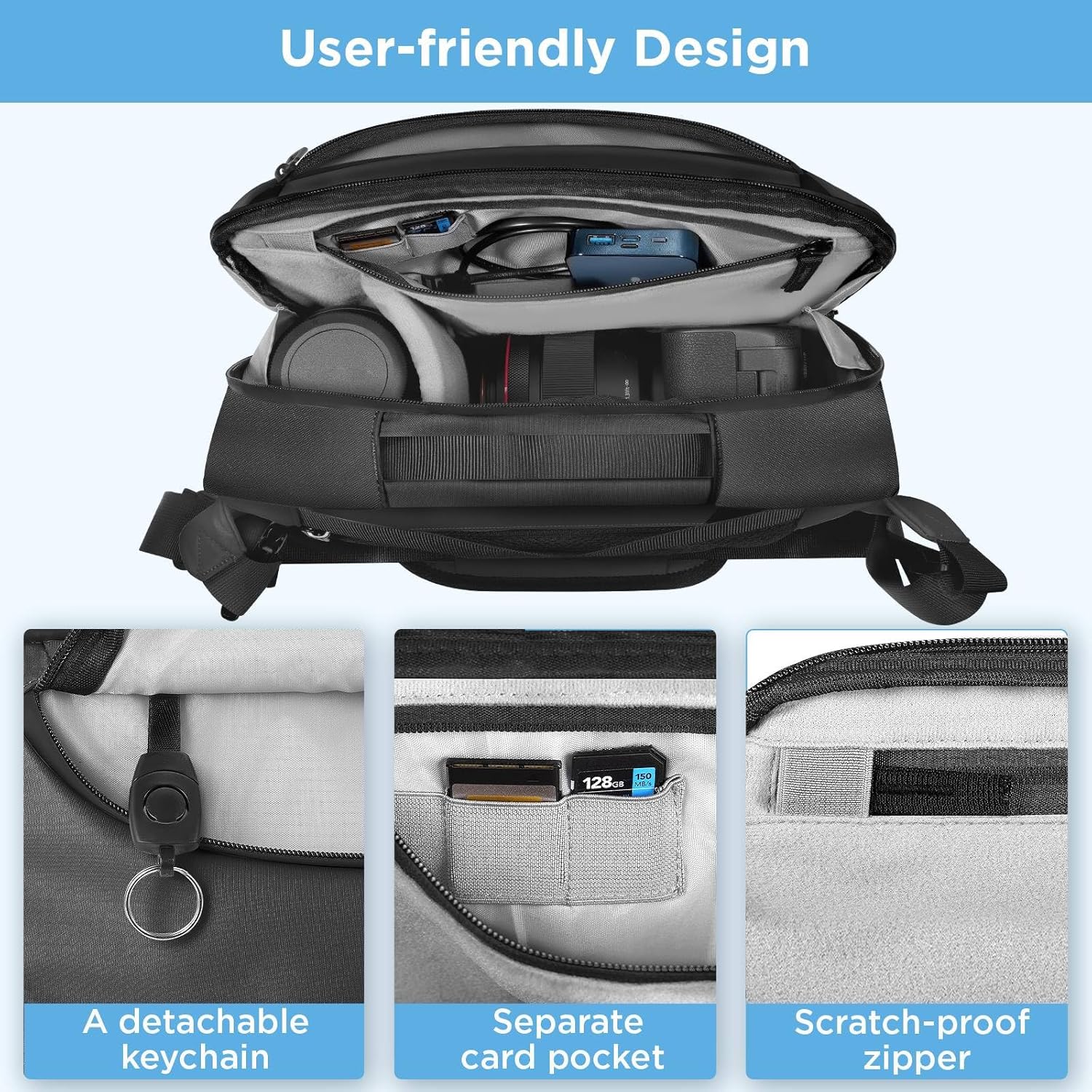 Thumbnail 2 de TAAOKA Camera Sling Bag for DSLR photographers