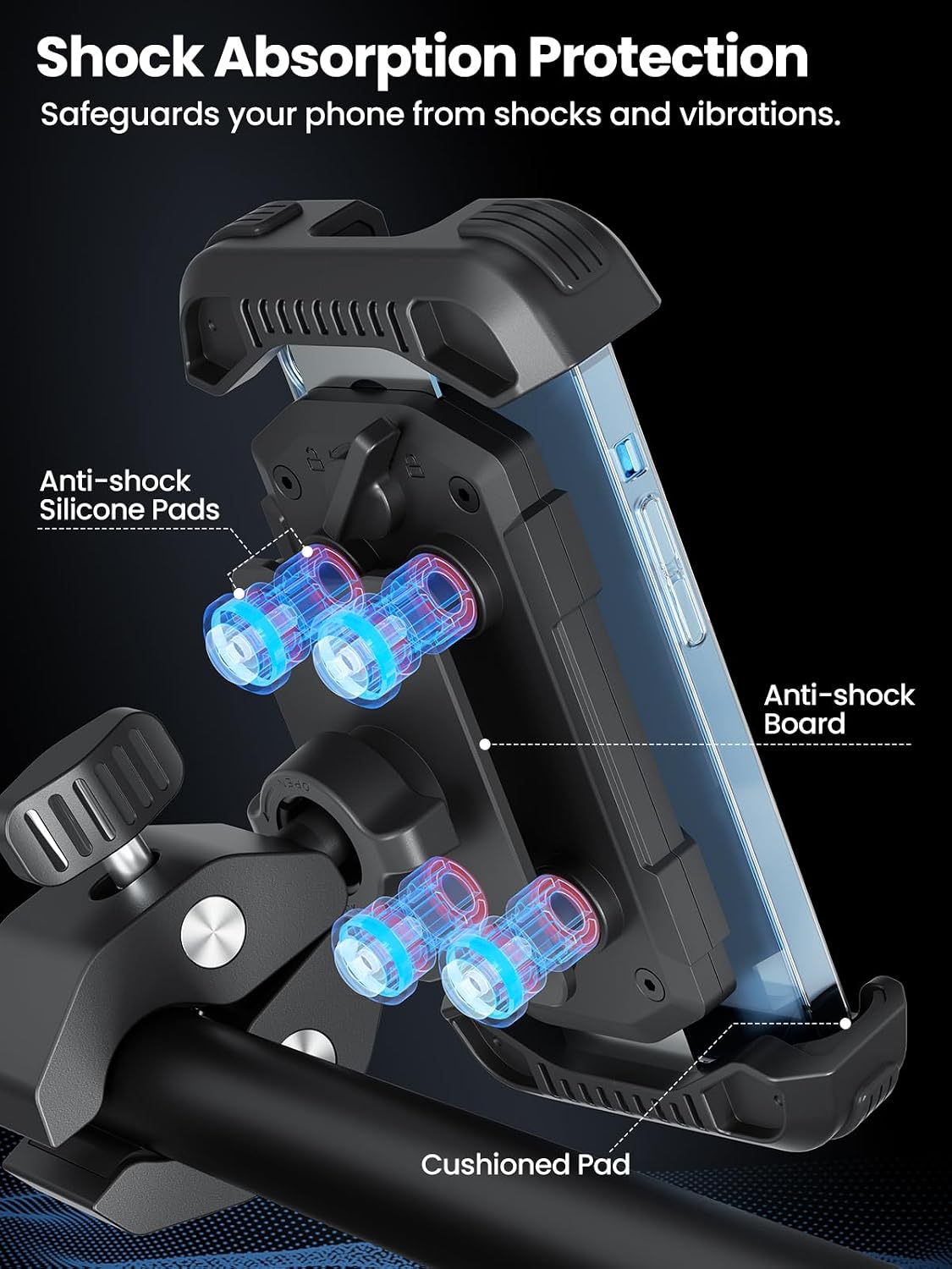 Detalle 2 de tounee Soporte para teléfono Motocicleta 360°