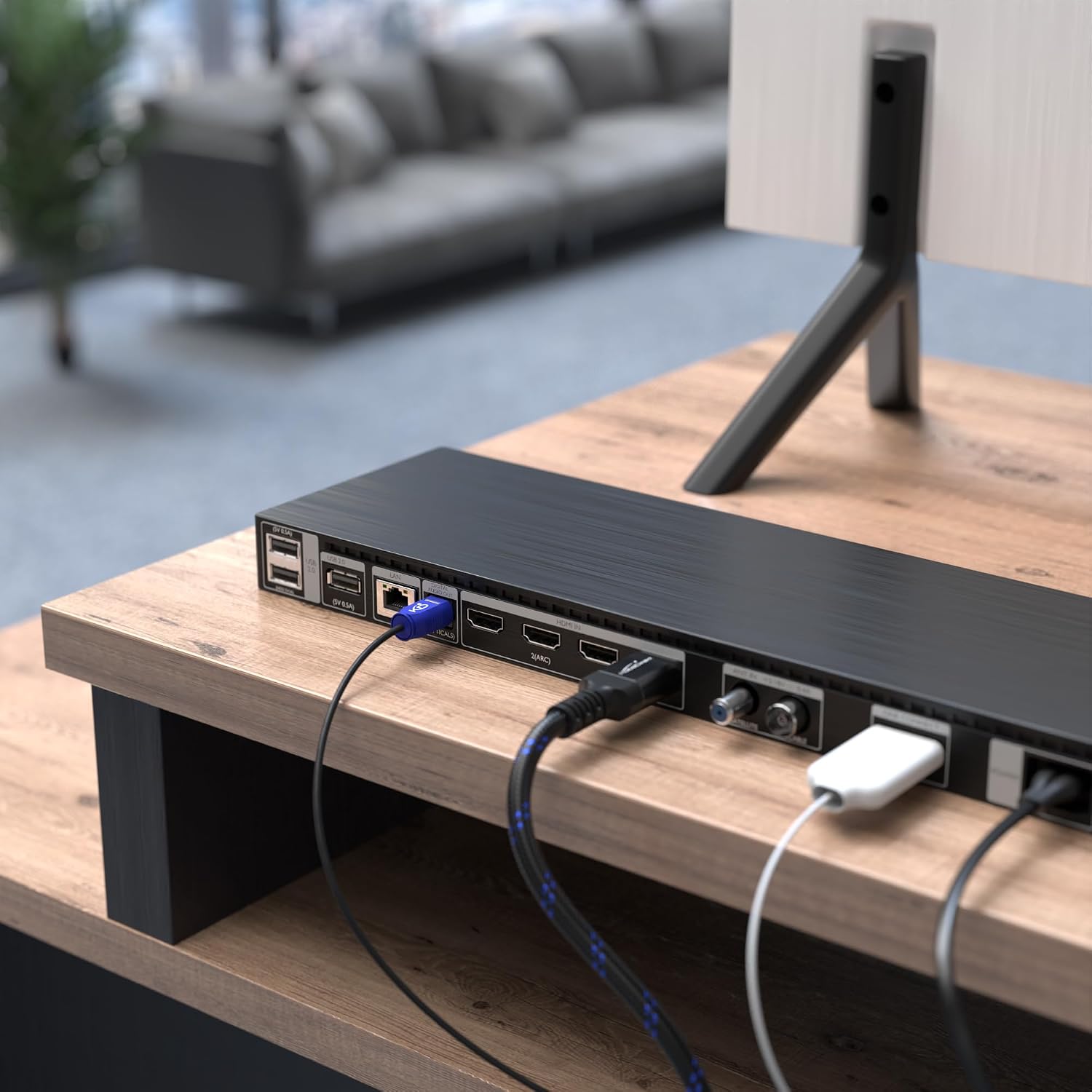 Thumbnail 2 de KabelDirekt Toslink Kabel, schmal, 10 m – optisches Audiokabel (2 mm Durchmesser, Glasfaserkabel) für Soundbar, TV, Konsole