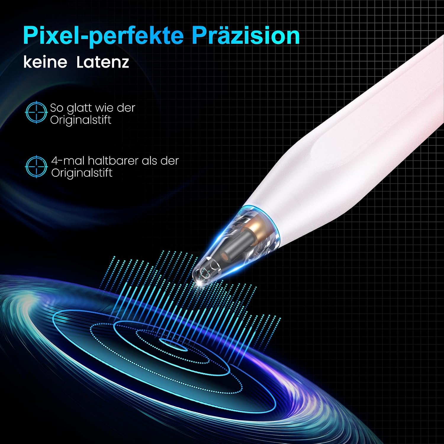 Detalle de Stift für iPad 2018–2025 Rosa Schnellladung