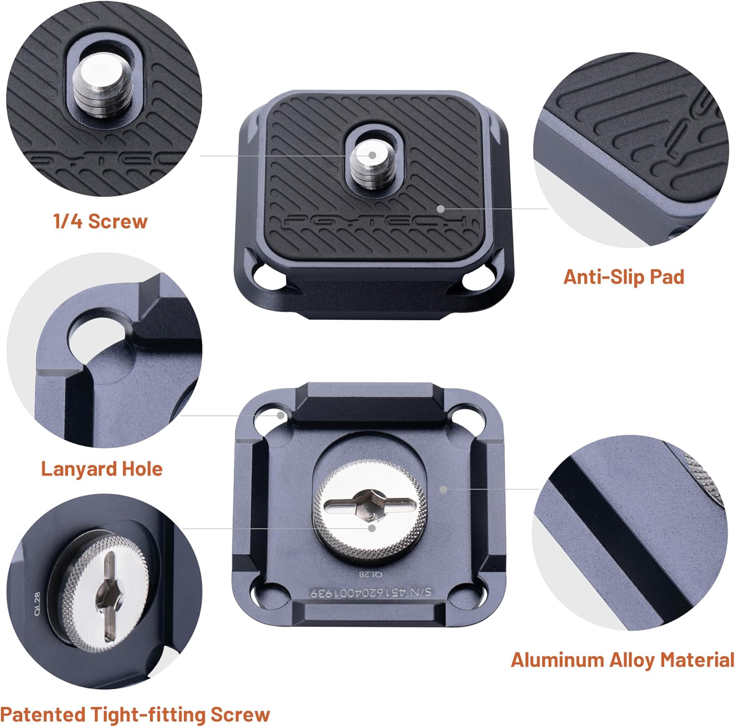 Thumbnail 1 de PGYTECH Arca-Swiss Quick Release Plate (Multi-Directional) for Sony, Canon, Nikon & most camera systems – Two Plates