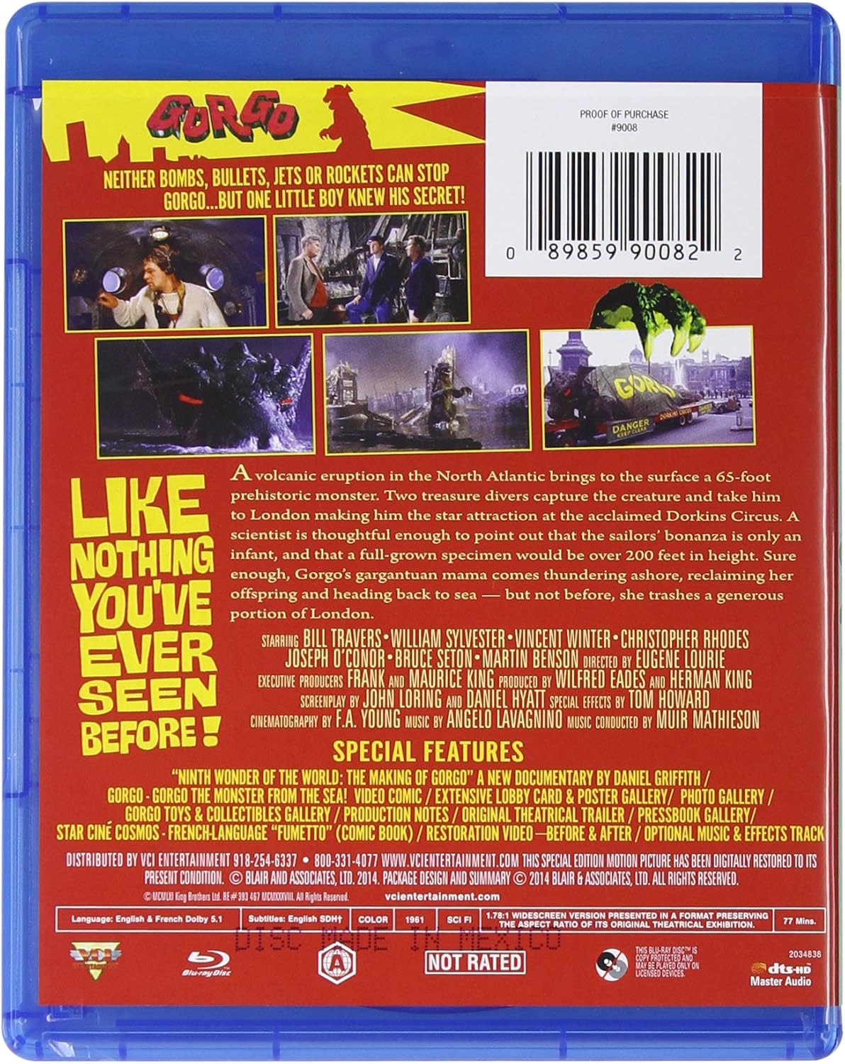 Detalle 2 de Gorgo 9008 Blu-ray Film with Classic Creature Effects