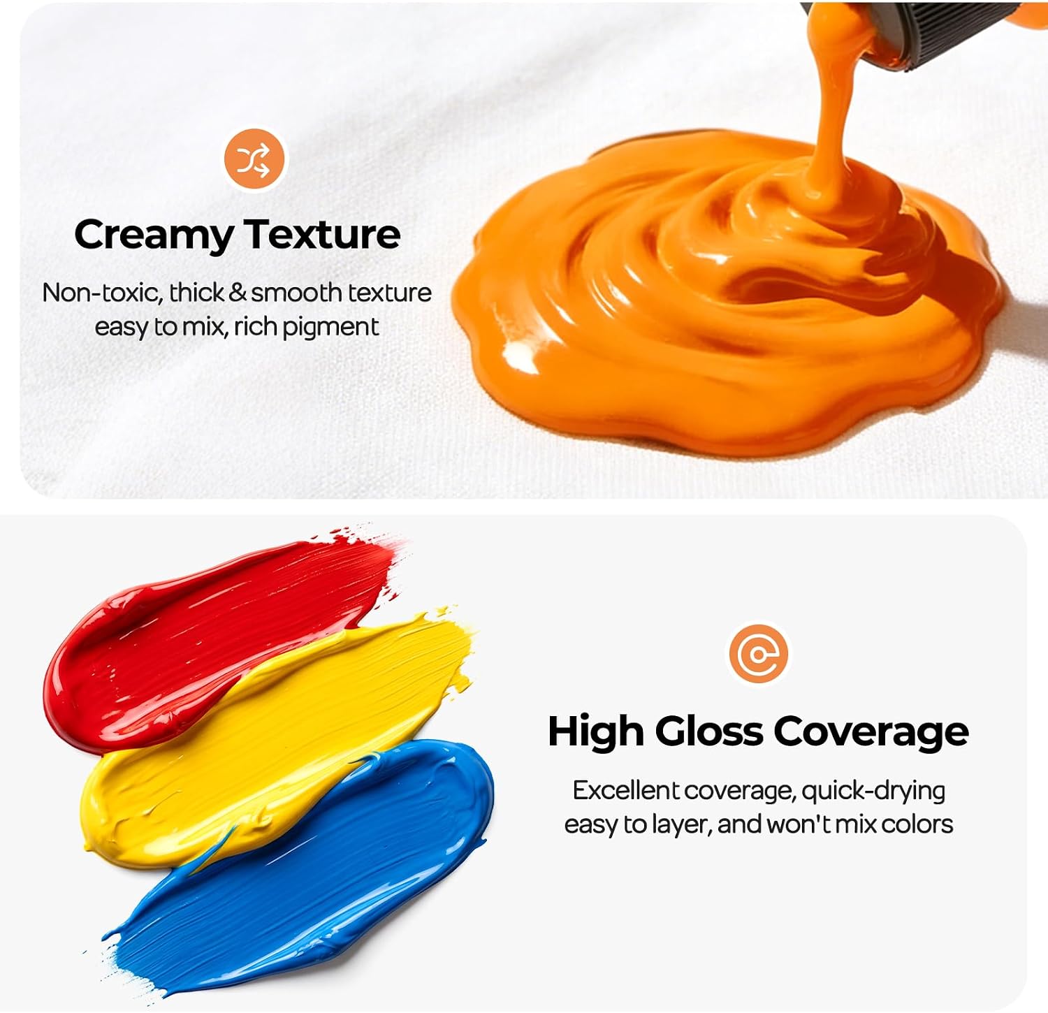 Detalle de Nicpro 32-Colour Outdoor Acrylic Paint Set (Bulk) with Brushes, Sponge & Art Knife