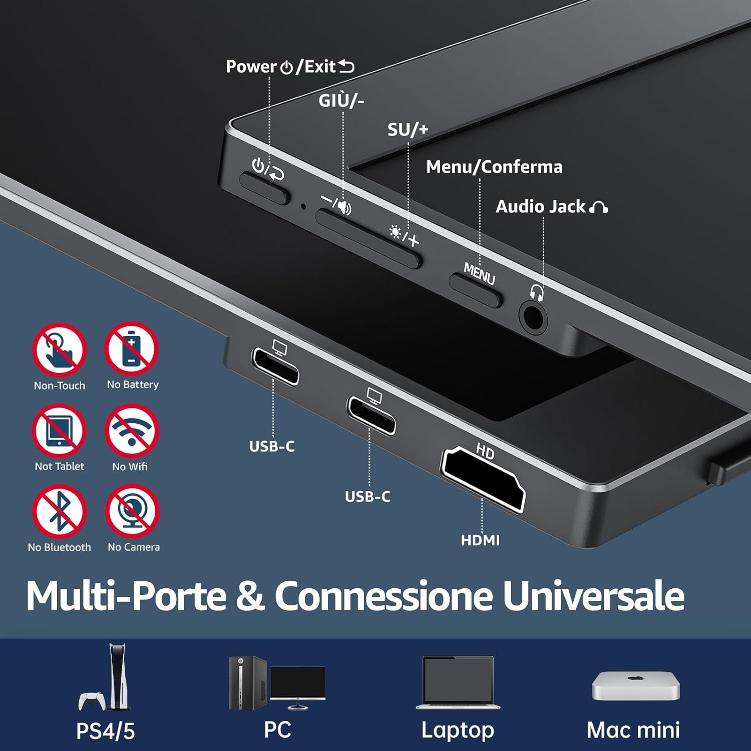 Thumbnail 3 de cocopar USB-C Portable Monitor 15,6" FHD 1080p: una seconda schermo compatto per laptop e console