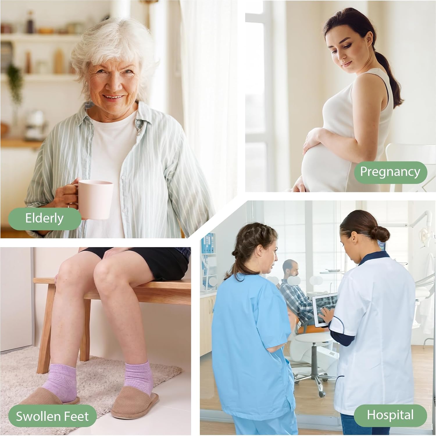 Detalle de LOFIR Diabetic Ankle Socks for Women: Bamboo Summer Socks with Easy Grip and Cushioned Sole